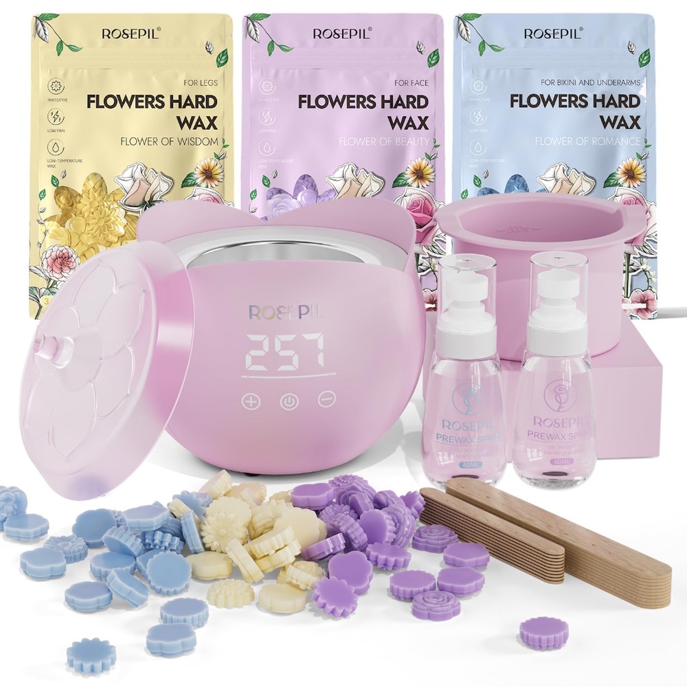 Pink Digital Wax Warmer And Hair Removal Kit